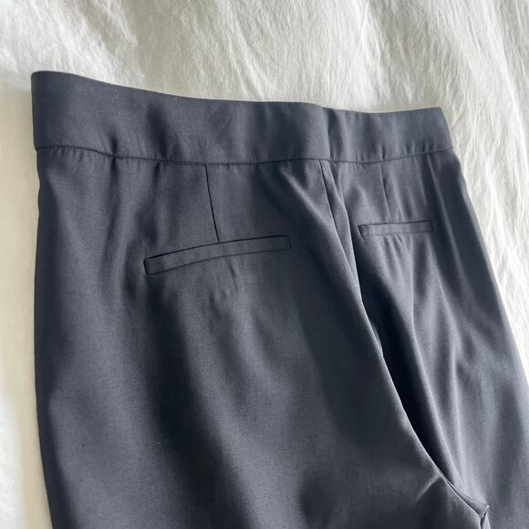 J. Crew NWT Collection Full Length Wide Leg Black Tuxedo 100% Italian Wool pants - Picture 7 of 15